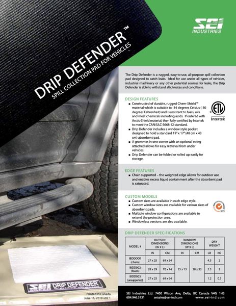 Drip Defender brochure cover