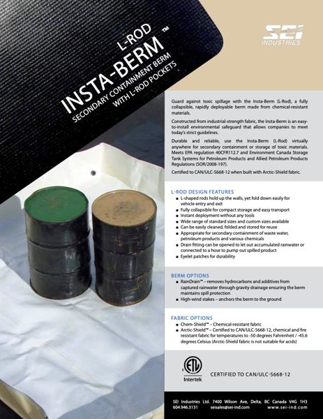 Insta-Berm (L-Rod) brochure cover
