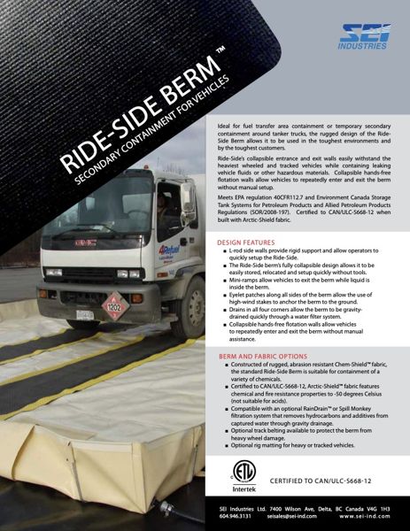 Ride-Side Berm brochure cover